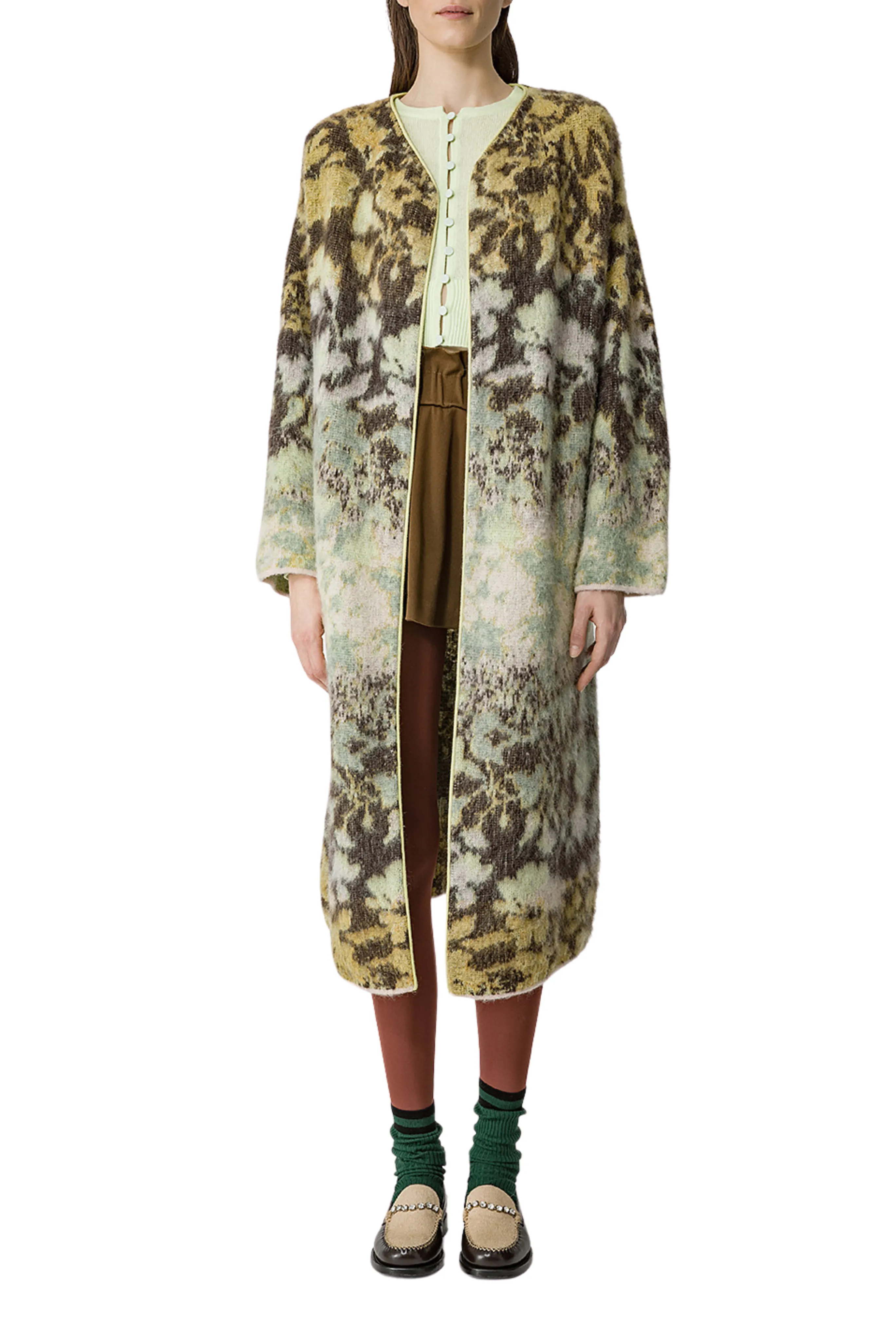 Knit Jacquard Coat