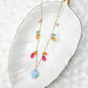 Larimar Zina Layering Necklace