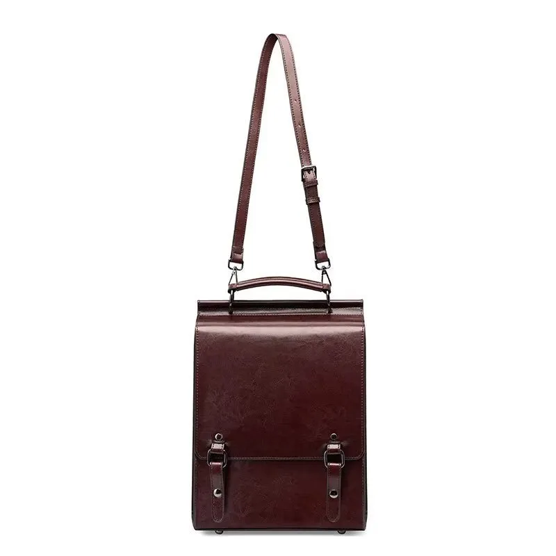 LeatherLux Chic Zipper Closure Backpack