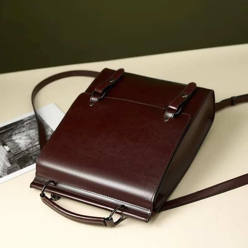 LeatherLux Chic Zipper Closure Backpack