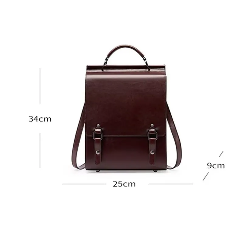 LeatherLux Chic Zipper Closure Backpack