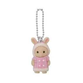 【limit 1】SylvanianFamilies｜Milk Rabbit Key Chain Duffle Coat Epoch Calico Critters
