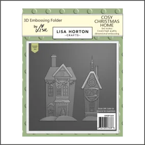 Lisa Horton Crafts Cosy Christmas Home 6x6 3D Embossing Folder & Dies