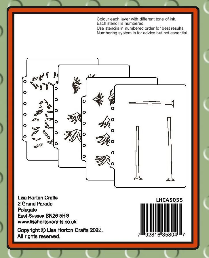 Lisa Horton Layering Stencils - Fir Trees