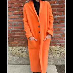 Long Fleece Duster - Henriette Steffensen - Orange - 7162O