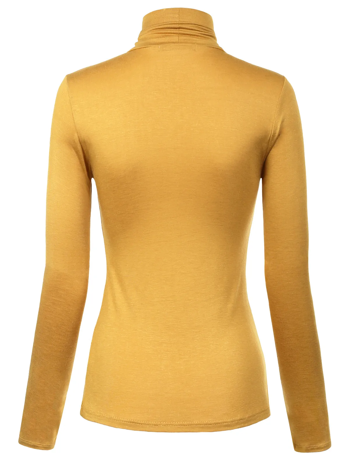 Long Sleeve Turtleneck Lightweight Pullover Slim Fit Top