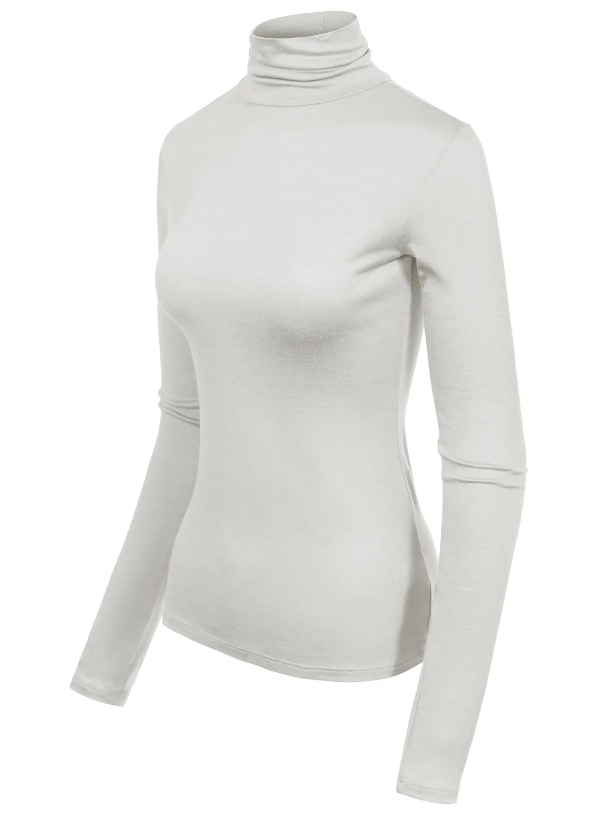 Long Sleeve Turtleneck Lightweight Pullover Slim Fit Top