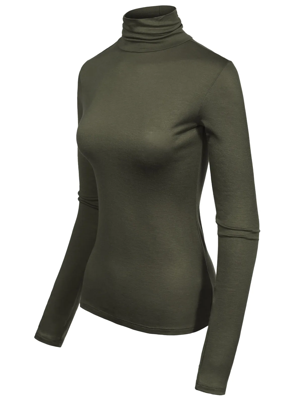 Long Sleeve Turtleneck Lightweight Pullover Slim Fit Top