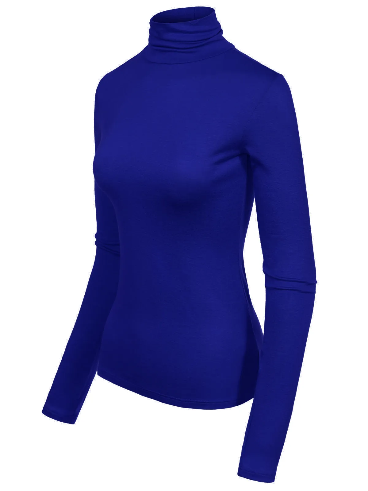 Long Sleeve Turtleneck Lightweight Pullover Slim Fit Top