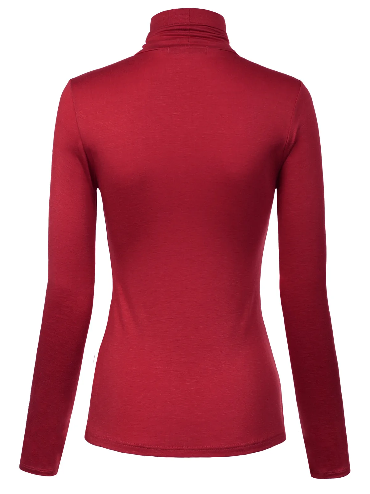 Long Sleeve Turtleneck Lightweight Pullover Slim Fit Top
