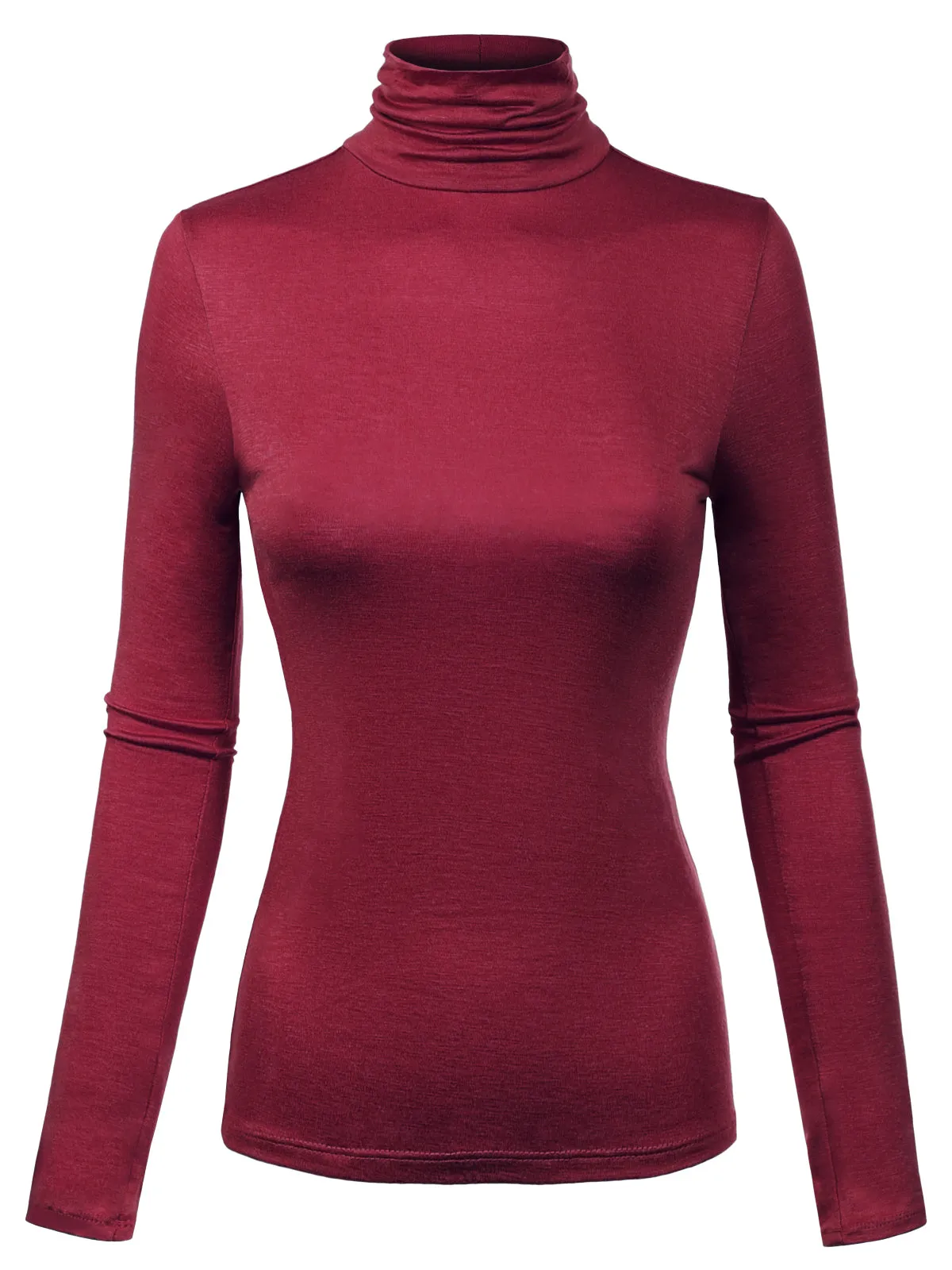 Long Sleeve Turtleneck Lightweight Pullover Slim Fit Top