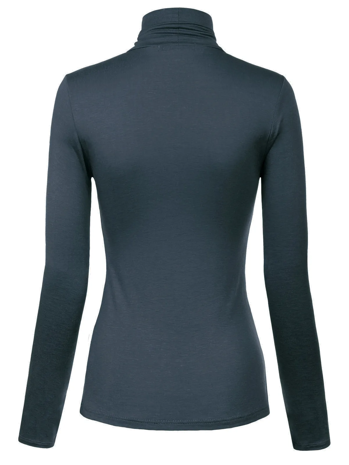 Long Sleeve Turtleneck Lightweight Pullover Slim Fit Top
