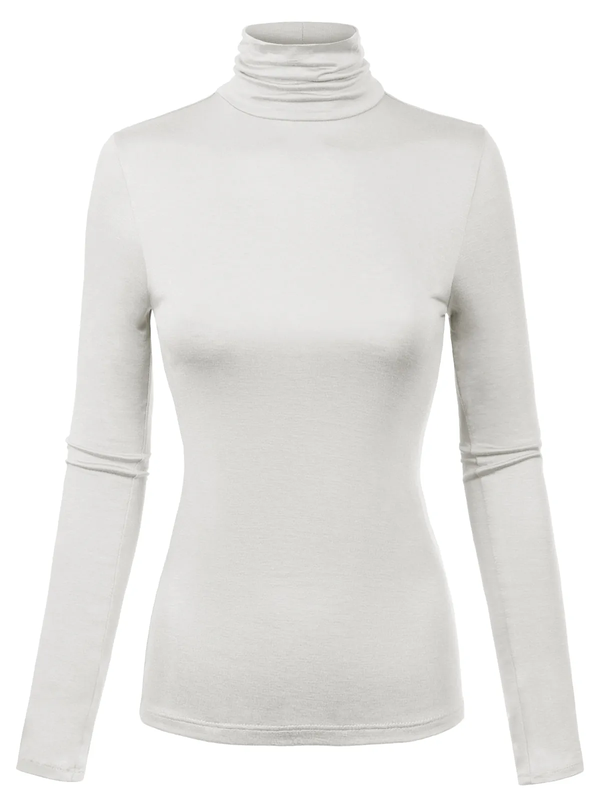 Long Sleeve Turtleneck Lightweight Pullover Slim Fit Top