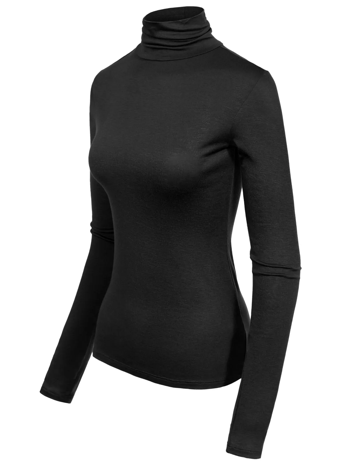 Long Sleeve Turtleneck Lightweight Pullover Slim Fit Top