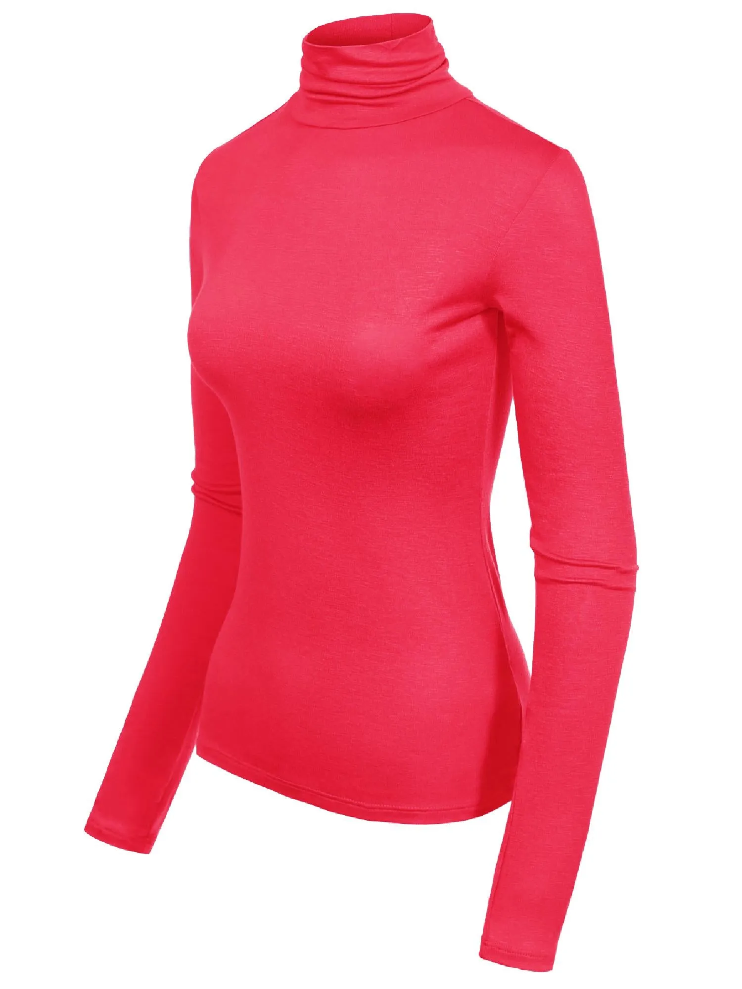 Long Sleeve Turtleneck Lightweight Pullover Slim Fit Top