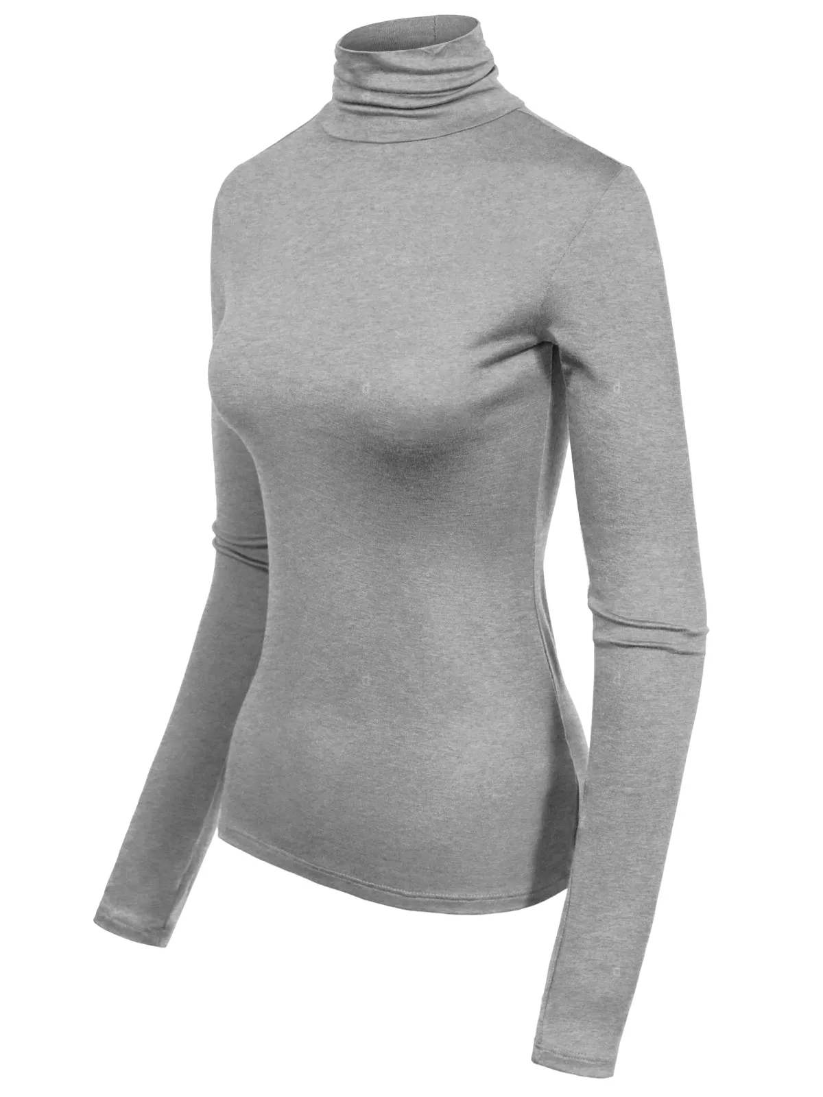 Long Sleeve Turtleneck Lightweight Pullover Slim Fit Top