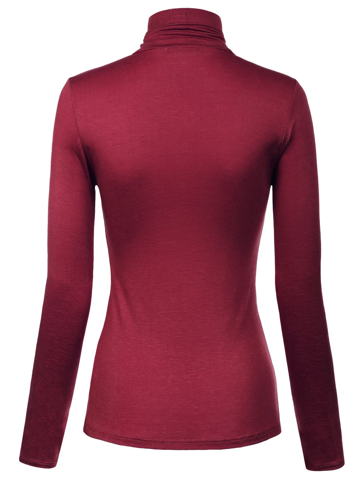 Long Sleeve Turtleneck Lightweight Pullover Slim Fit Top