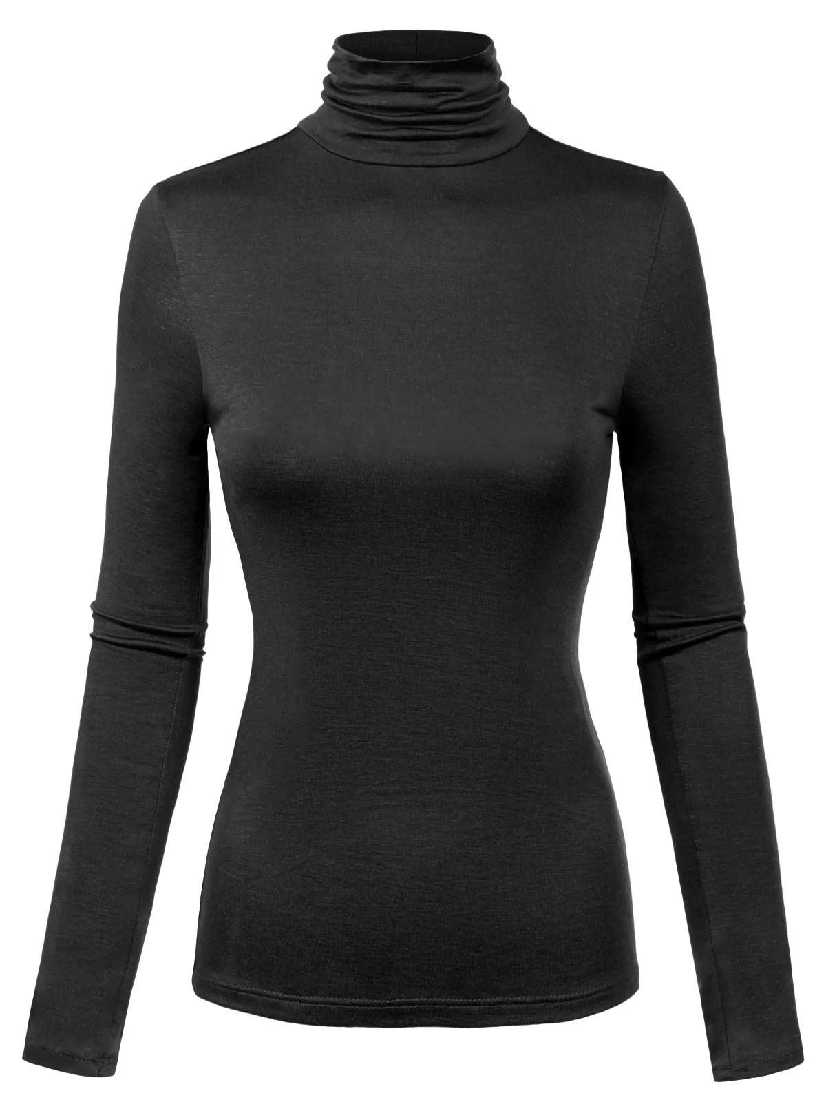Long Sleeve Turtleneck Lightweight Pullover Slim Fit Top