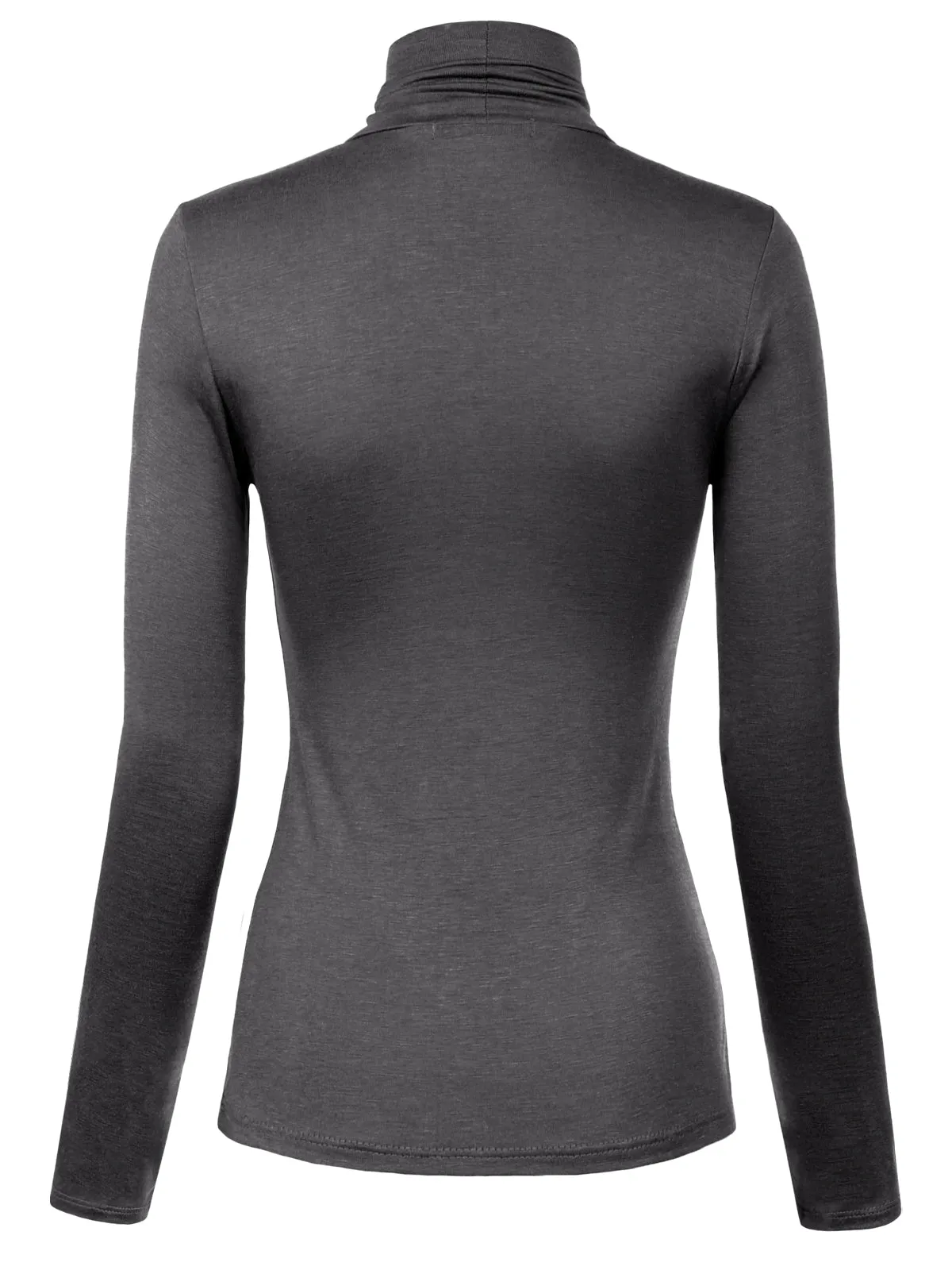Long Sleeve Turtleneck Lightweight Pullover Slim Fit Top