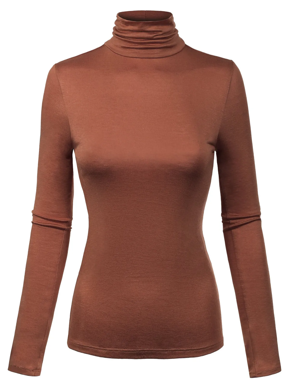 Long Sleeve Turtleneck Lightweight Pullover Slim Fit Top