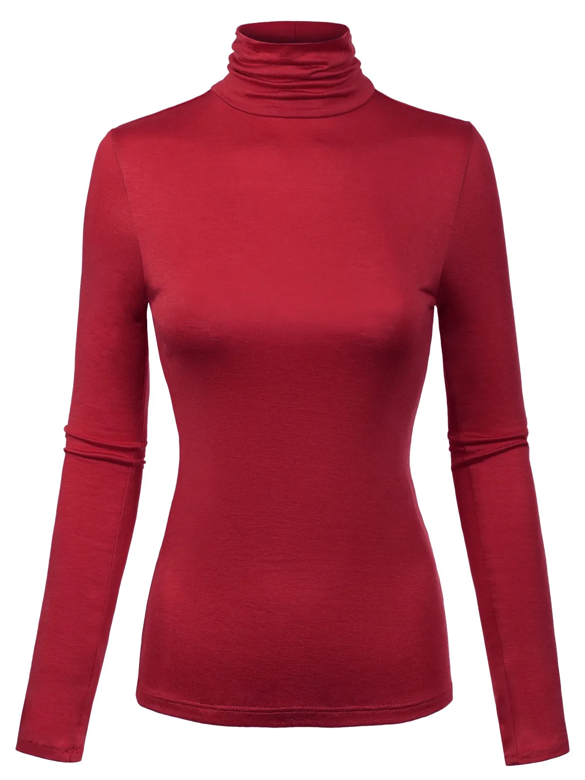 Long Sleeve Turtleneck Lightweight Pullover Slim Fit Top