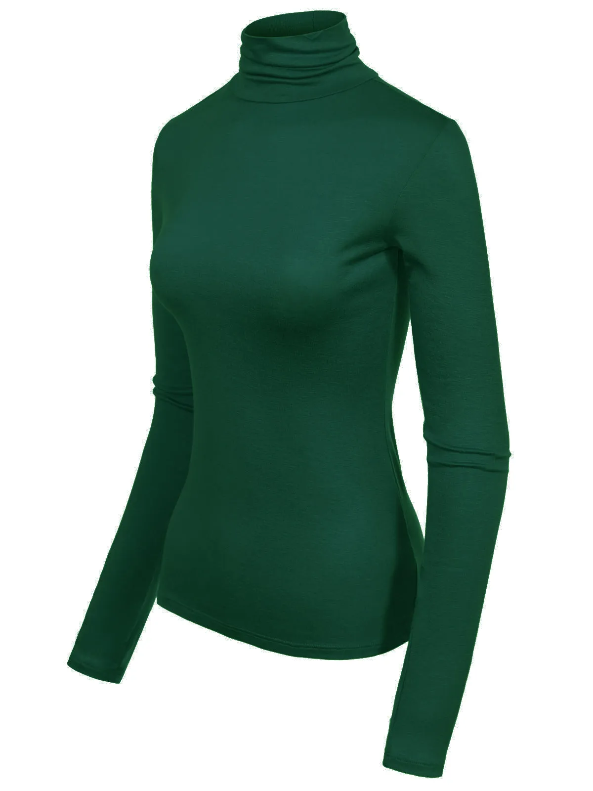 Long Sleeve Turtleneck Lightweight Pullover Slim Fit Top