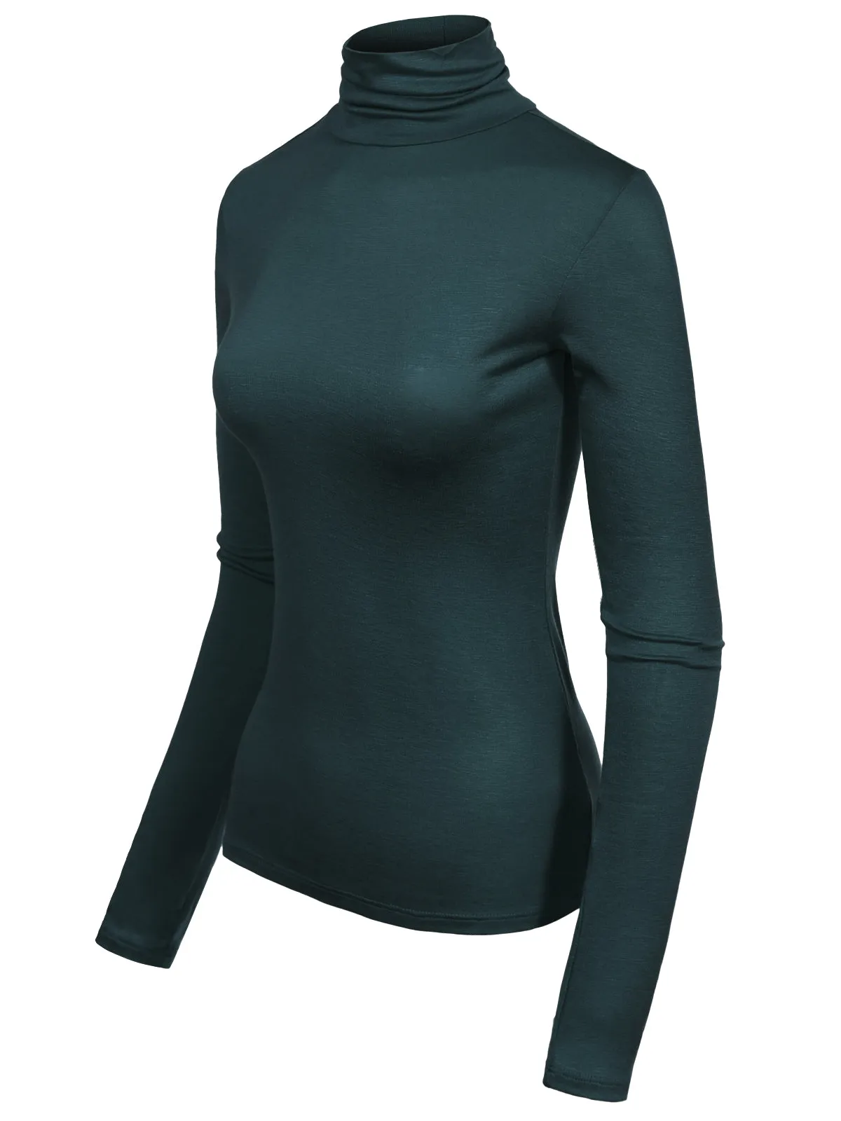 Long Sleeve Turtleneck Lightweight Pullover Slim Fit Top
