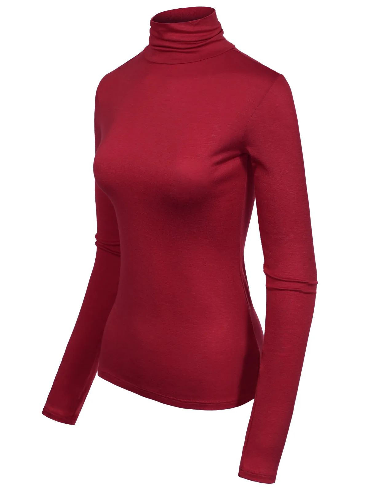 Long Sleeve Turtleneck Lightweight Pullover Slim Fit Top