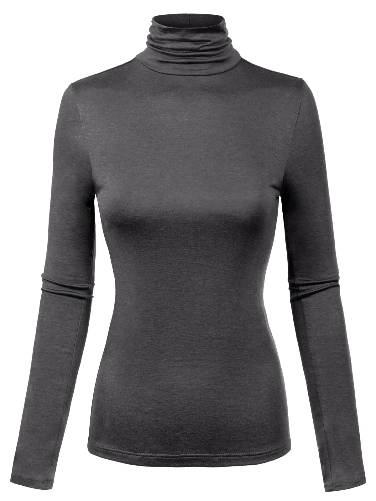 Long Sleeve Turtleneck Lightweight Pullover Slim Fit Top