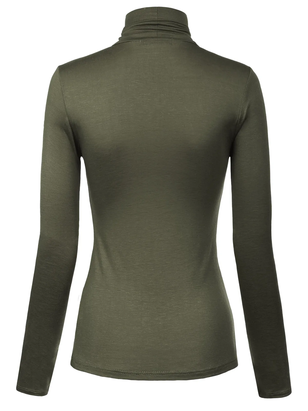 Long Sleeve Turtleneck Lightweight Pullover Slim Fit Top