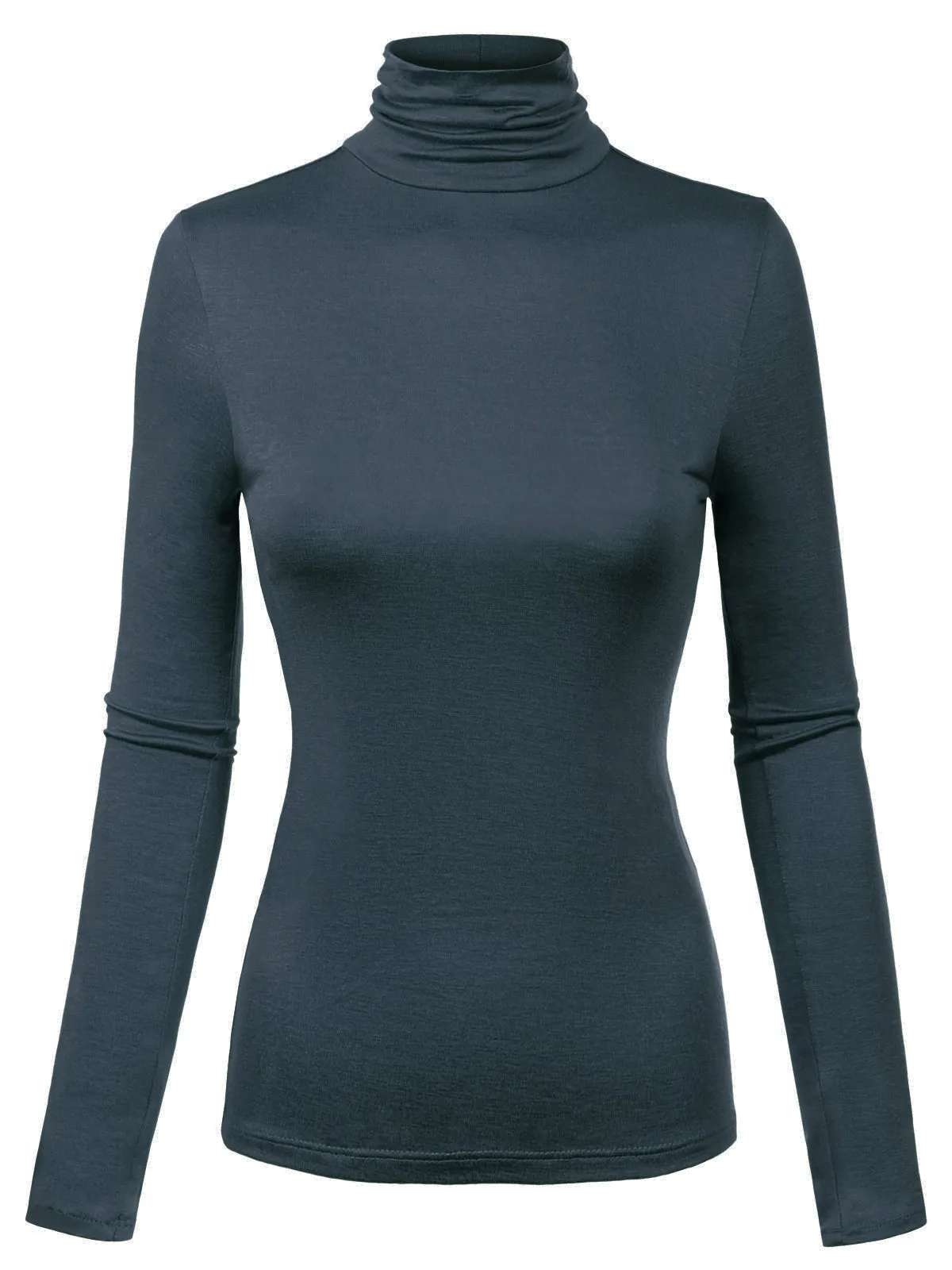 Long Sleeve Turtleneck Lightweight Pullover Slim Fit Top