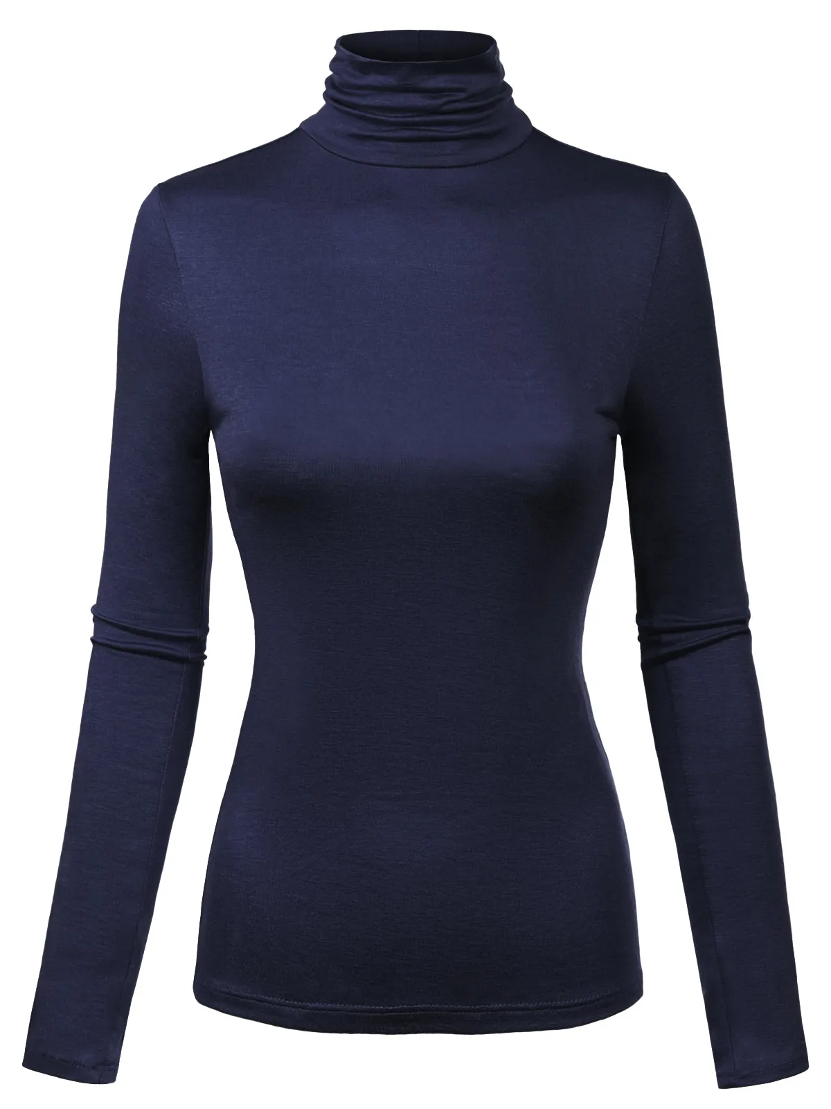 Long Sleeve Turtleneck Lightweight Pullover Slim Fit Top