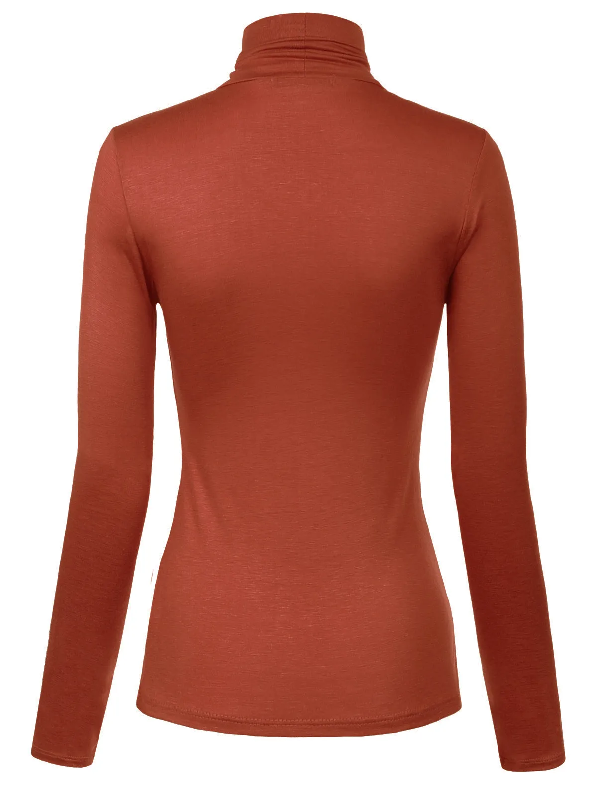 Long Sleeve Turtleneck Lightweight Pullover Slim Fit Top