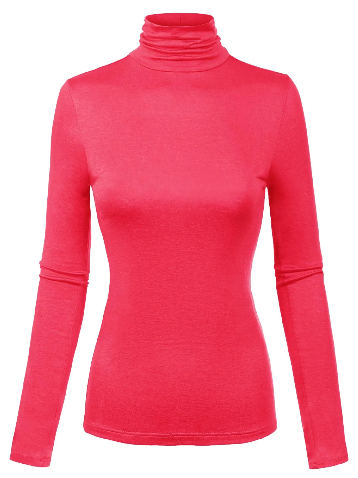 Long Sleeve Turtleneck Lightweight Pullover Slim Fit Top