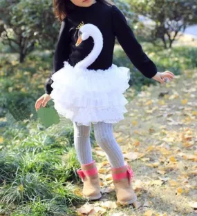 Lucky Sale-Swan Print Dress
