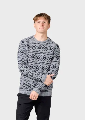 Marlon knit  - Light grey/black
