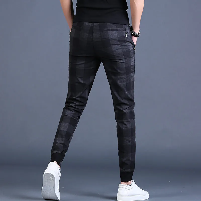 Men Plaid Casual Pant