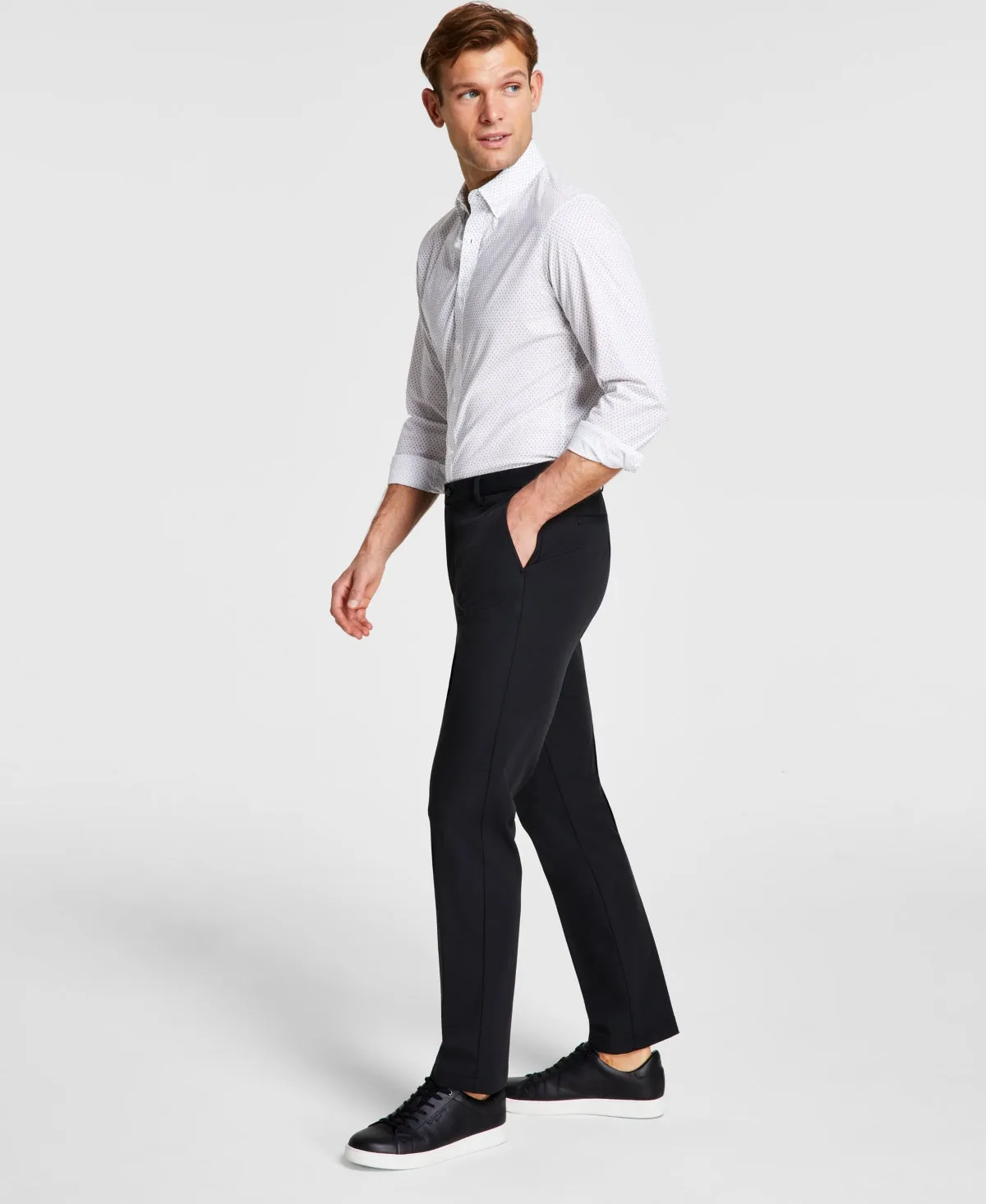 Michael Kors Mens Classic fit Dress Pants 33 / 30 Black Solid