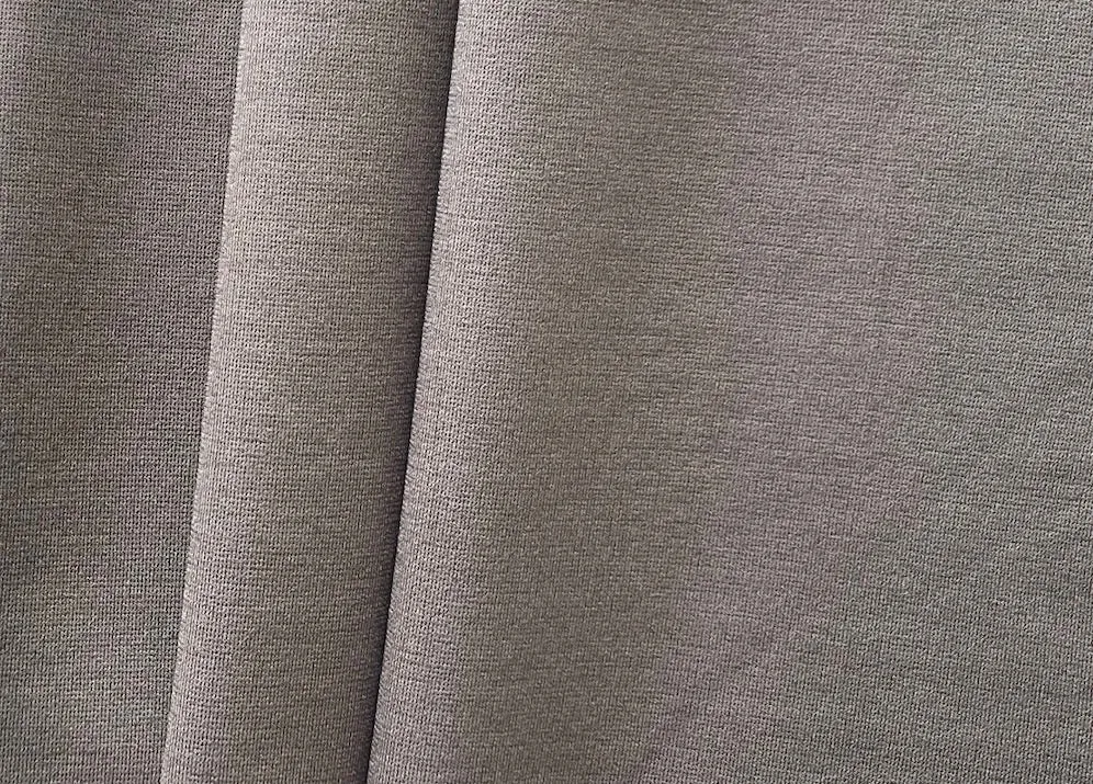 Mid-Weight Elephant Greige Rayon Blend Ponte Double-Knit