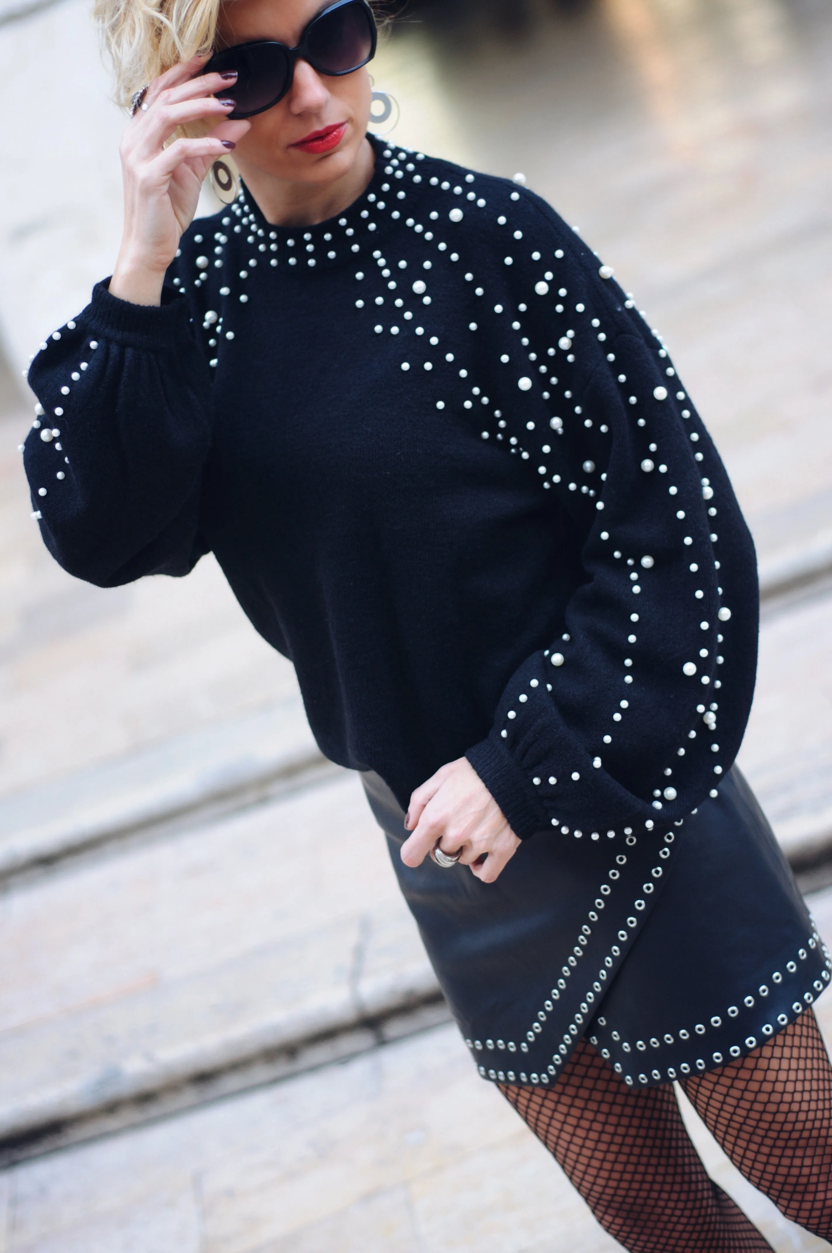 MSF80470 (Pearl Sweater Only) Grey/ black