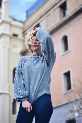 MSF80470 (Pearl Sweater Only) Grey/ black