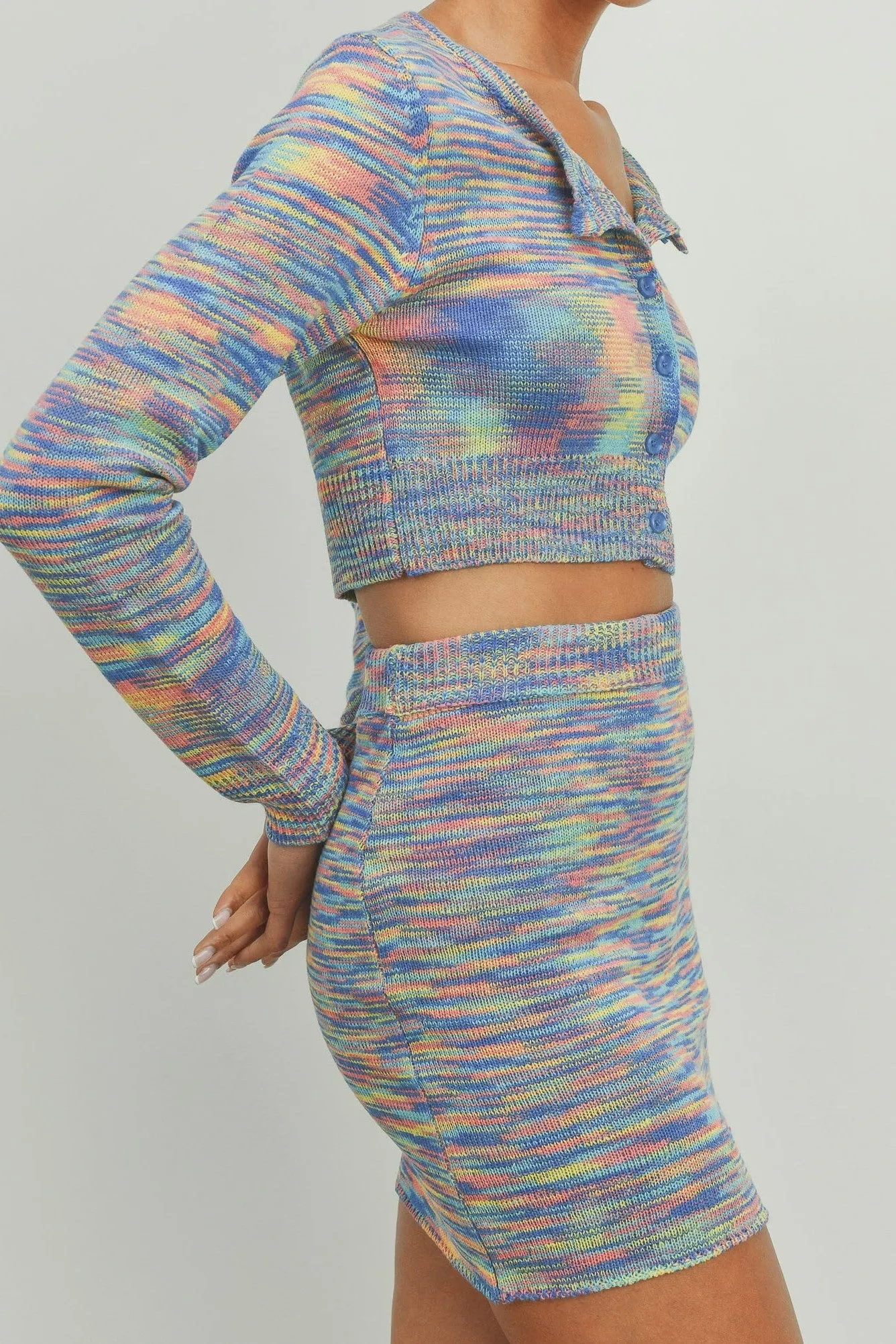 MULTI COLOR KNIT SKIRT