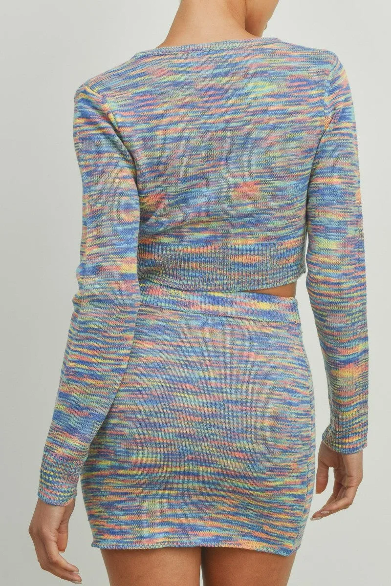 MULTI COLOR KNIT SKIRT