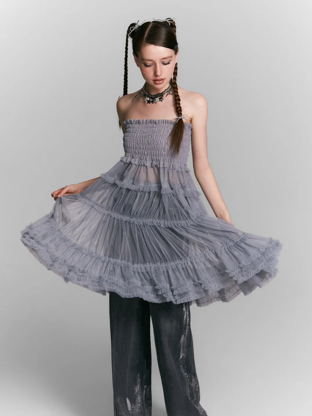 Multi-layer Mesh Skirt