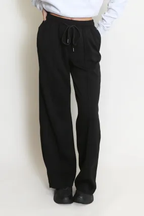 Nadine Plain Wide Leg Front Pleat Joggers