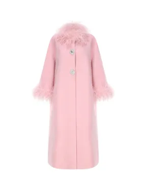 Nina Feather Coat (Pink)