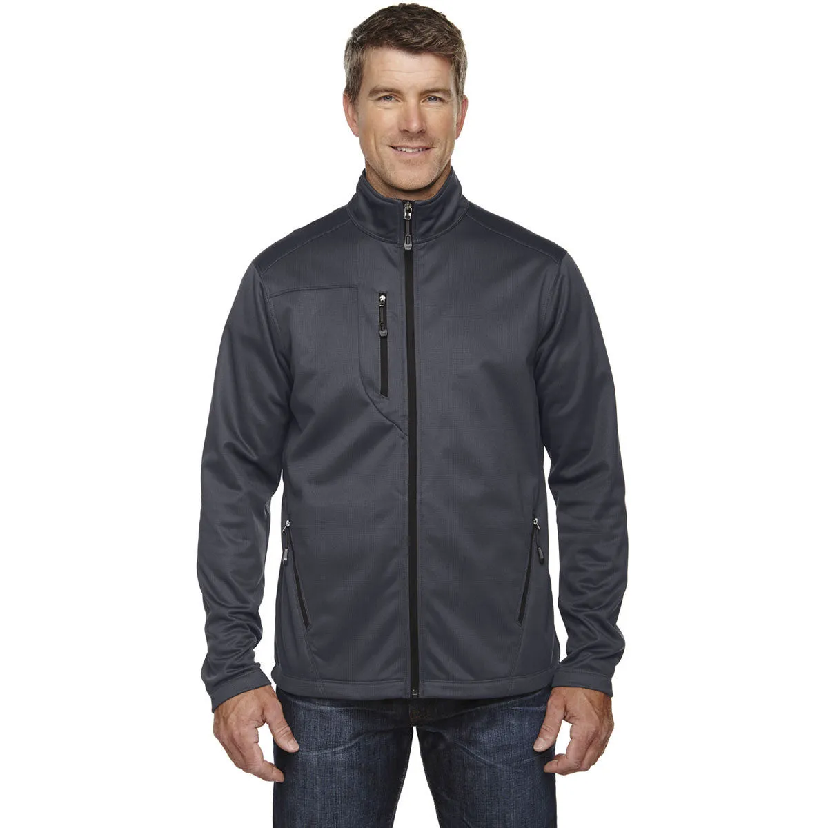 North End Men's Carbon Trace Printed Fleece Jacket