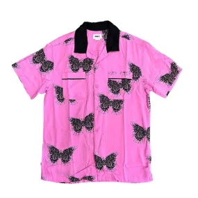 Obey Outcome Woven Button Up Tee - Wild Rose Multi