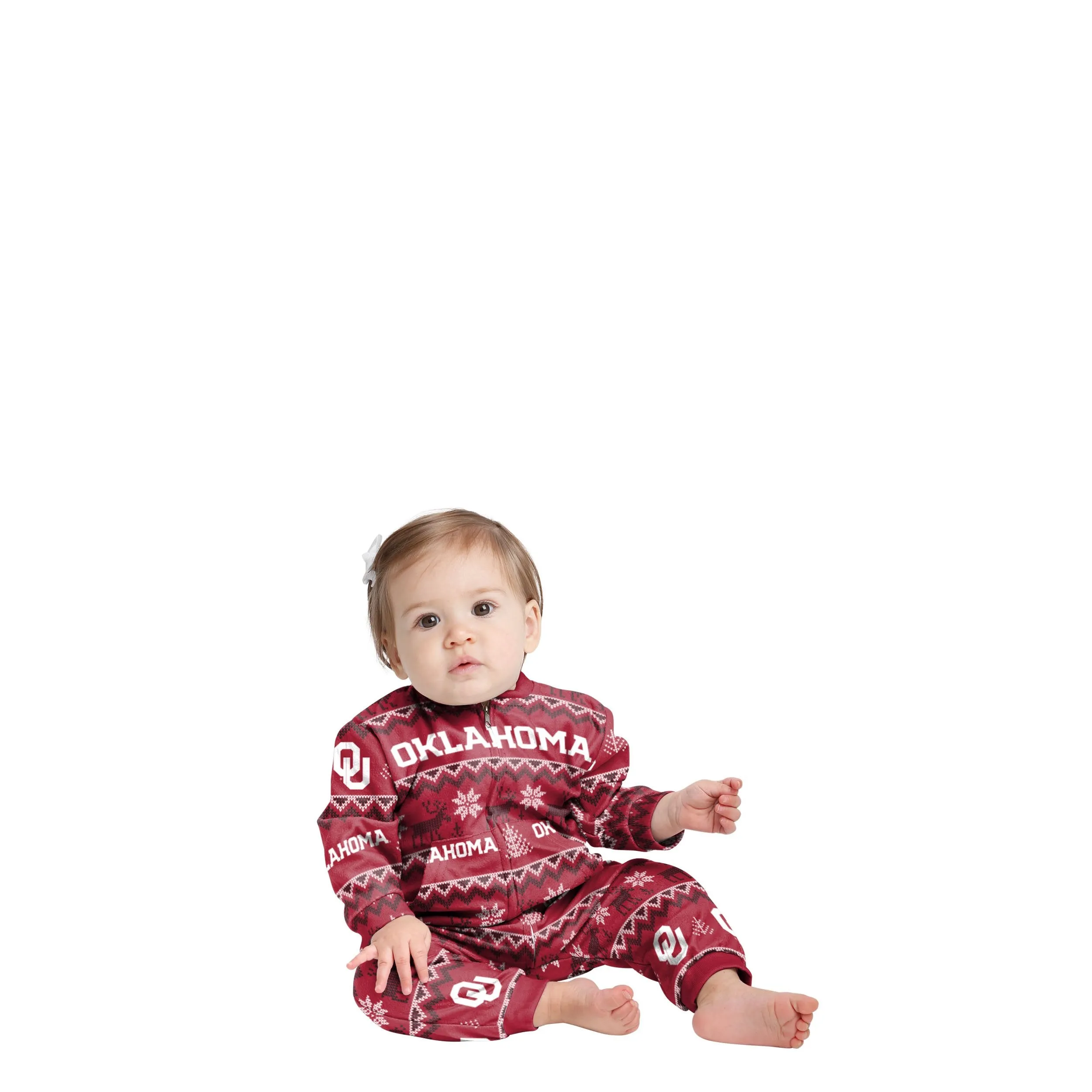 Oklahoma Sooners NCAA Ugly Pattern Family Holiday Pajamas