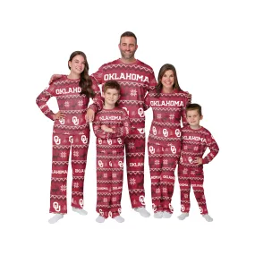 Oklahoma Sooners NCAA Ugly Pattern Family Holiday Pajamas